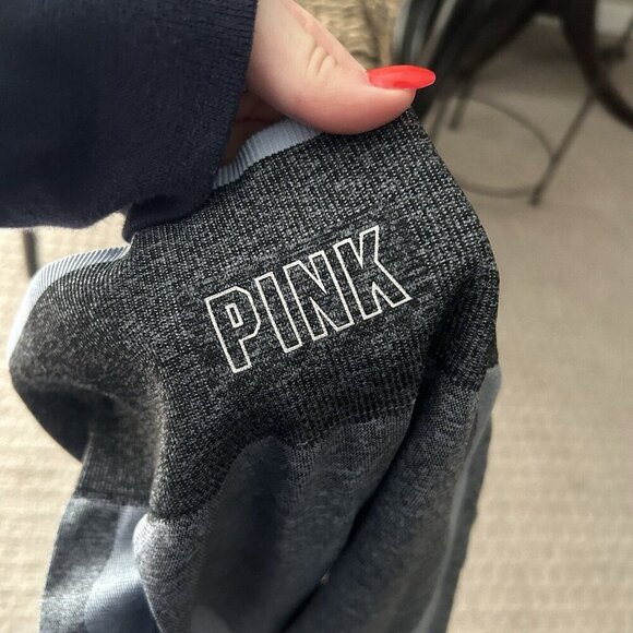 Victoria’s Secret PINK Seamless Leggings Womens Small S Gray Running Workout - Picture 5 of 6